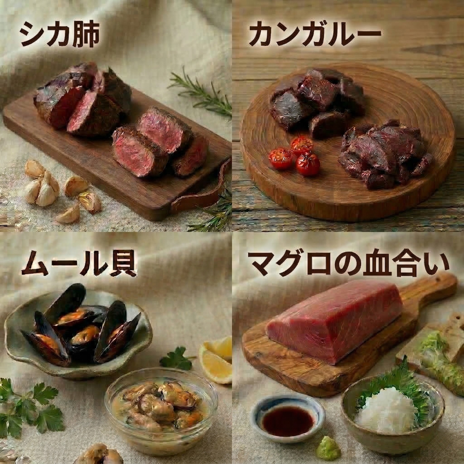 【先行販売3月末発送予定】SILKFULL犬用ジャーキー（国産天然シカ肺、カンガルー、ムール貝、大間産天然本マグロの血合い）